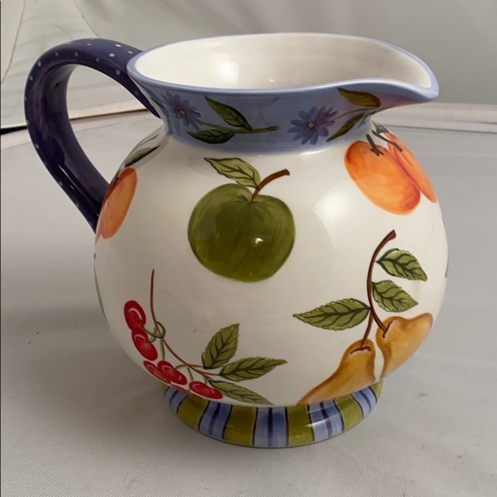 Zrike Fruit Medley Pitcher multicolor ceramic